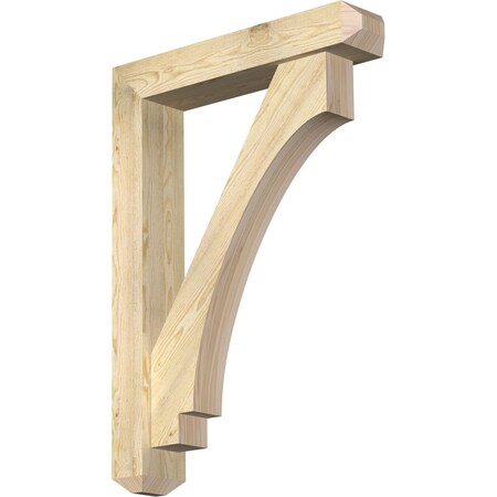 Ekena Millwork Imperial Craftsman Rough Sawn Bracket w/ Offset Brace, Douglas Fir, 6"W x 30"D x 42"H BKT0604X30X42IMP04RDF
